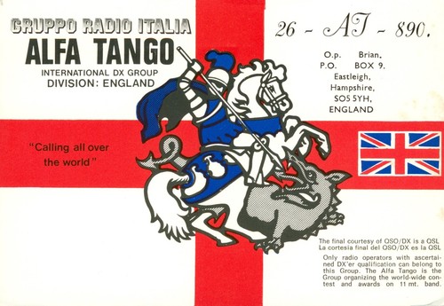 Qsl card radio uk alfa - card,